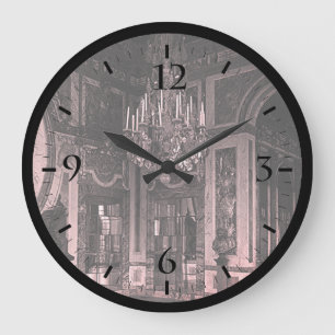 Vintage France Versailles palace hall of war Large Clock