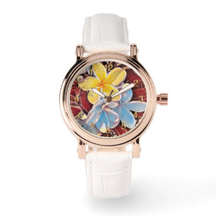 Vintage Frangipani Tree Pop Art, Watch