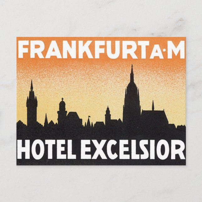 Vintage Frankfurt Germany Hotel Postcard (Front)