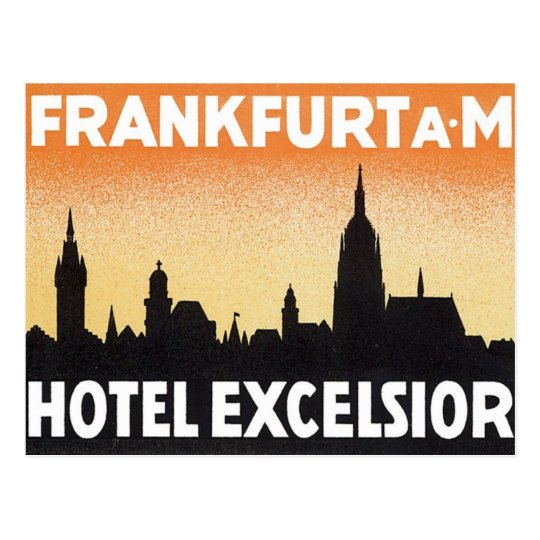 Vintage Frankfurt Germany Hotel Postcard