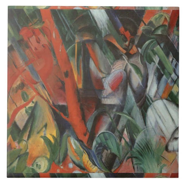 Vintage Franz Marc In the Rain Tile (Front)