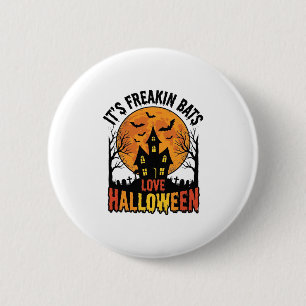 Vintage Freakin Bats Love Halloween Shirt Design_1 6 Cm Round Badge
