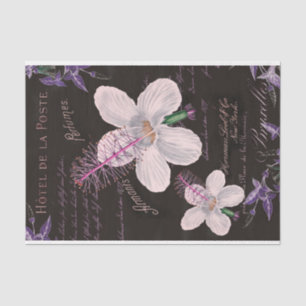 Vintage Frech Flowers Ephemera Decoupage Tissue Paper