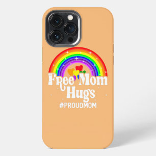 Vintage Free Mum Hugs Rainbow Gay Lesbian Support iPhone 13 Pro Max Case