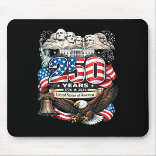 Vintage Freedom 4th of July Americans 250 Veteran Mouse Pad