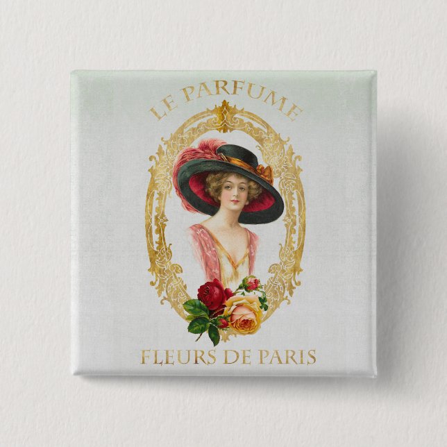 Vintage French 15 Cm Square Badge (Front)
