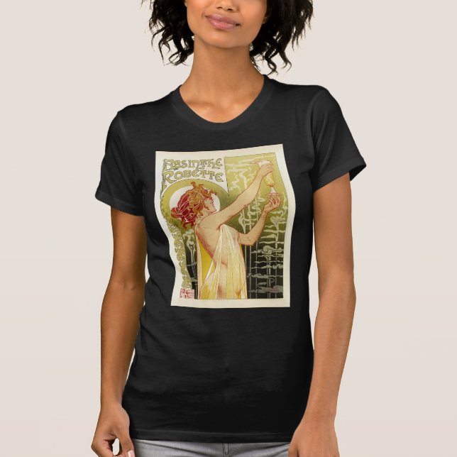 Vintage French Absinthe Advertisement T-Shirt (Front)
