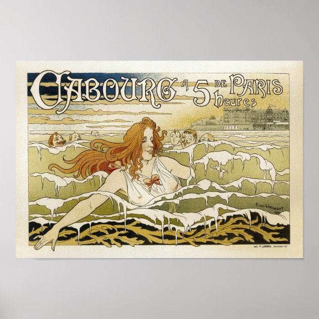 Vintage French Advertising Caboure Poster (Front)