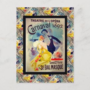 Vintage French advertising, Carnival 1892 Postcard