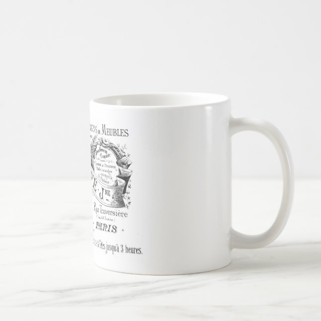 vintage french advertising typography coffee mug (Right)