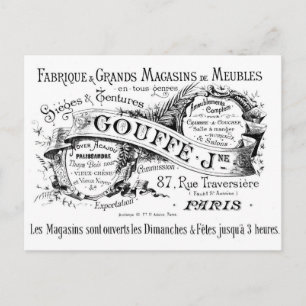 vintage french advertising typography postcard