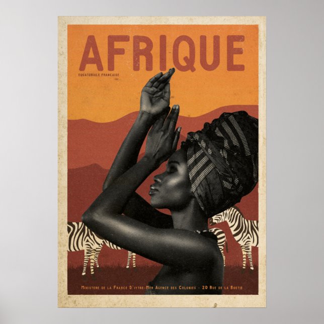 Vintage French Africa travel  Poster (Front)