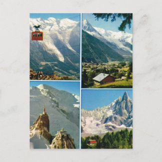 Vintage French Alps, Chamonix Mt Blanc Postcard