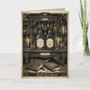 Vintage French Apothecary Halloween Card