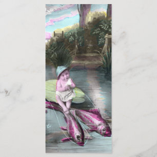 Vintage French April Fool Pistcard Menu