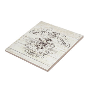 Vintage french bakery sign ceramic tile