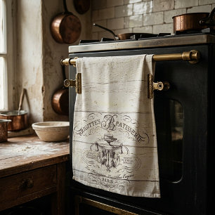 Vintage French bakery Tea Towel