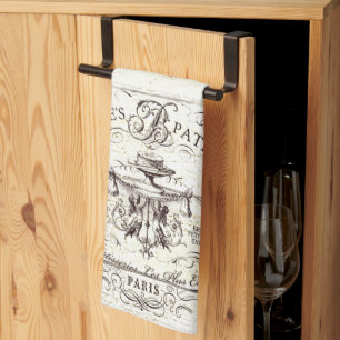 Vintage French bakery Tea Towel