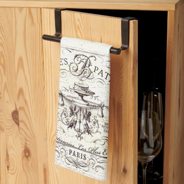 Vintage French bakery Tea Towel (Thirds Fold)