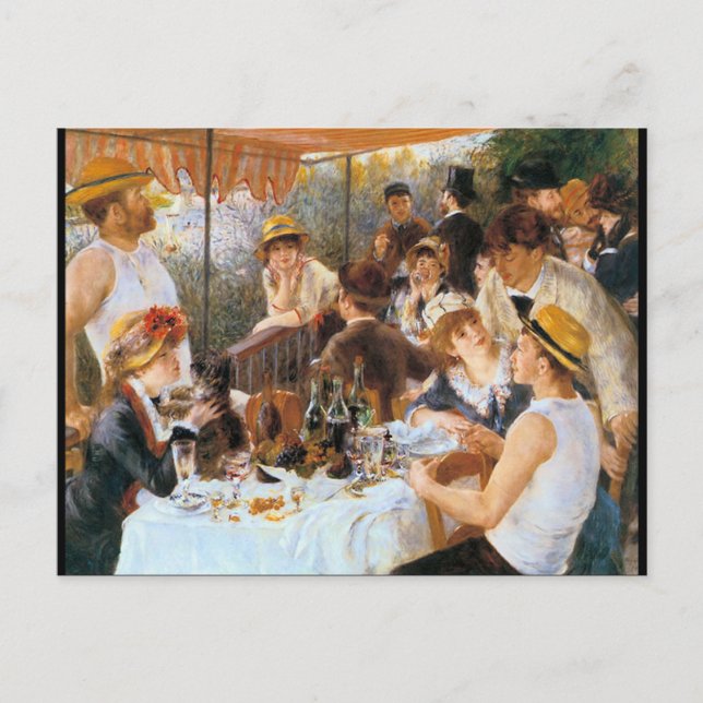 Vintage French Bar Cafe Postcard (Front)