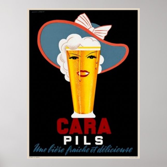 Vintage French Beer Advertisement Poster (Front)