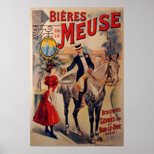 Vintage French Beer Advertisment Poster