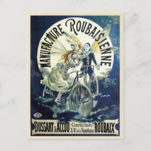 Vintage French Bicycle Advertisement Postcard