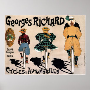 Vintage French Bicycle Advertisement Poster