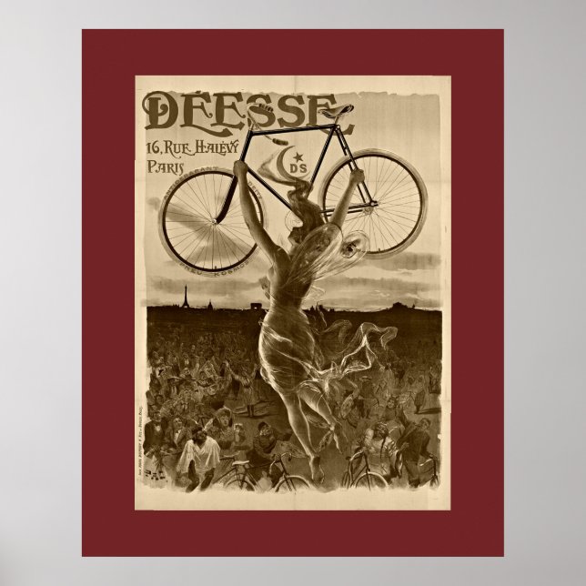 Vintage French Bicycle Poster (Front)
