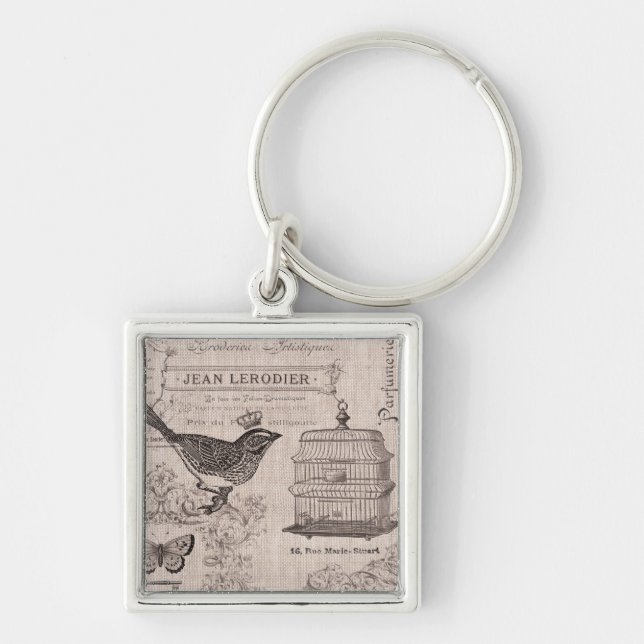 Vintage French Bird keychain (Front)