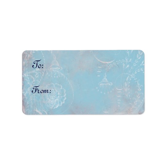 Vintage French Blue Toile Custom Labels Stickers