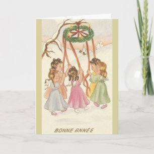 Vintage French Bonne Année New Year Card