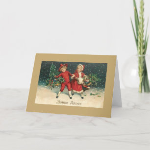 Vintage French Bonne Année New Year Greeting Card