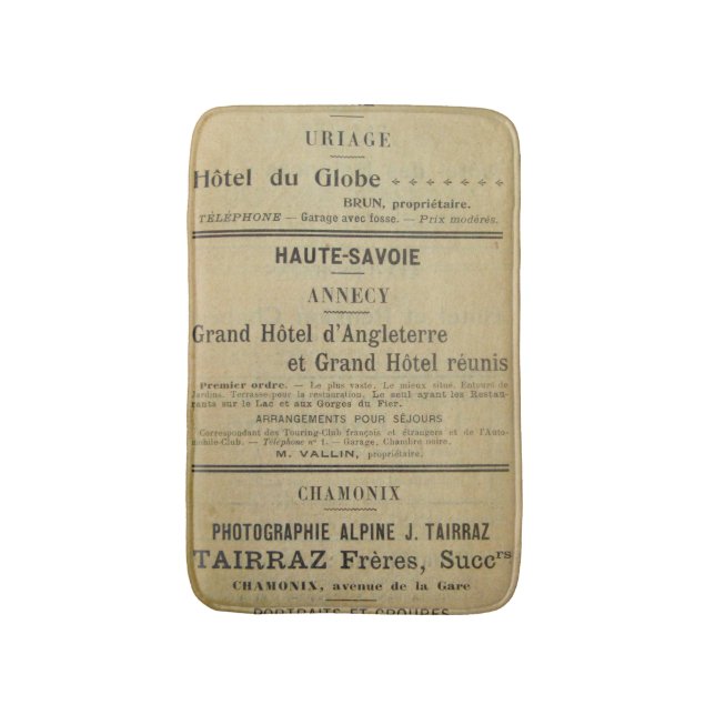 Vintage French Book Bath Mat (Front Vertical)