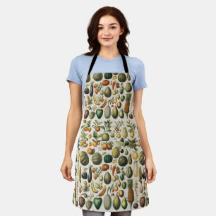 Vintage French Botanical Fruit Poster Art Apron
