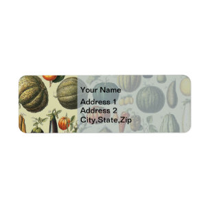 Vintage French Botanical Fruit Poster Art Return Address Label