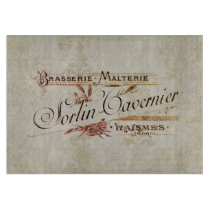 Vintage French Brewery Advertisement Cutting Board