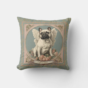 Vintage French Bulldog Personalised  Throw Pillow