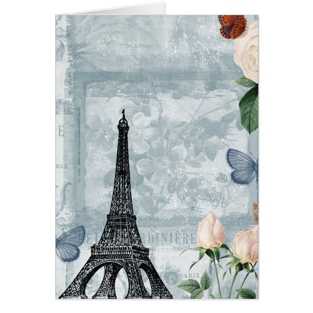 Vintage French Butterflies and Roses (Front)