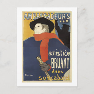 Vintage French Cabaret Performance Postcard