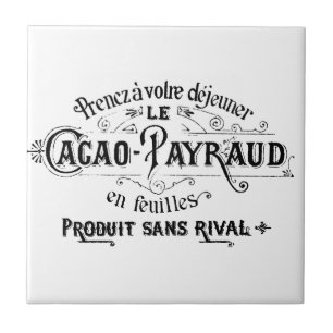 Vintage French Cacao - Payraud Ad Tile
