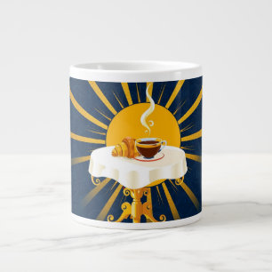 Vintage French Café au Lait Deco Art Large Coffee Mug