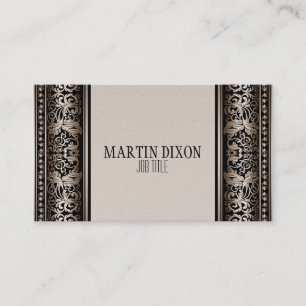 Vintage French Camel Brown Modern Slim Calling Business Card