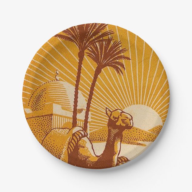 Vintage French Casablanca Camel Plates (Front)