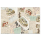 Vintage French Cat Postcard Tissue Paper