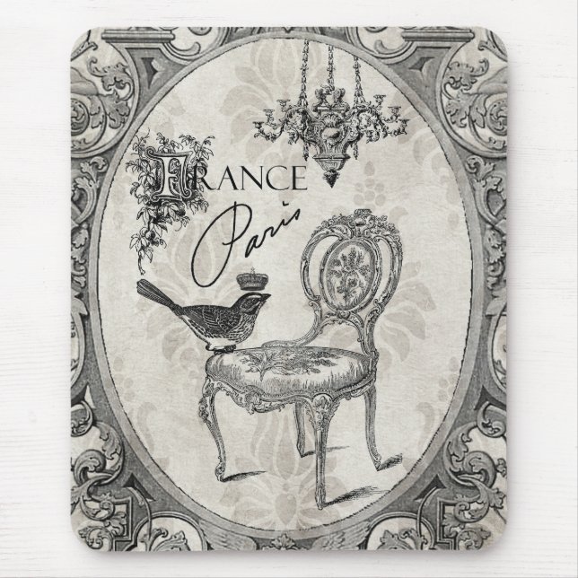 Vintage French chair mousepad (Front)