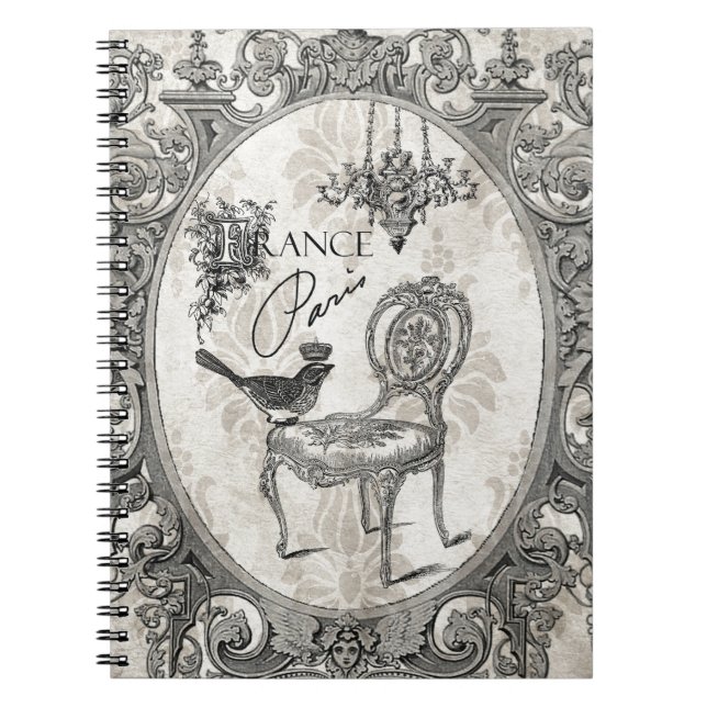 Vintage French chair notebook (Front)