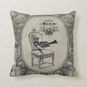 Vintage French chair pillow