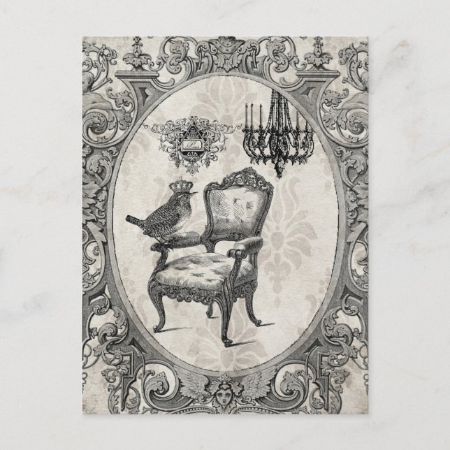 Vintage French chair postcard (Front)