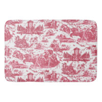 Vintage French Chariot of Dawn Toile de Jouy-Red